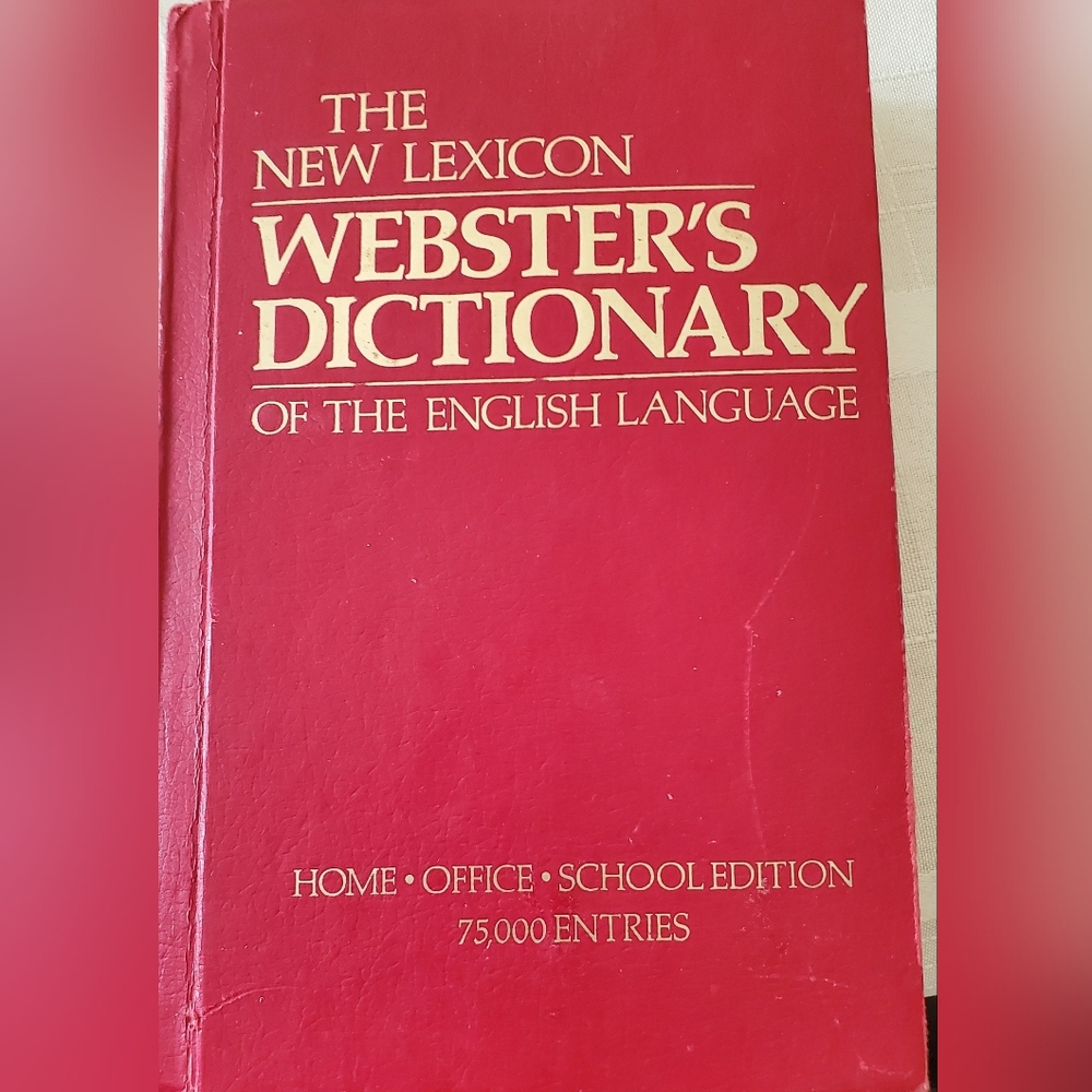 Vintage Webster's Dictionary The New Lexicon - Red Hardcover